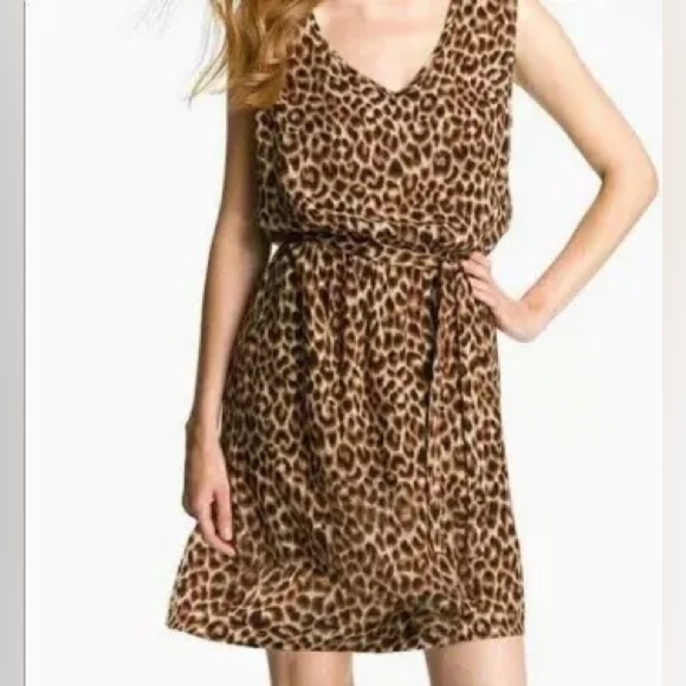 Lucky Brand Leopard Print Sleeveless Dress